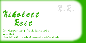 nikolett reit business card